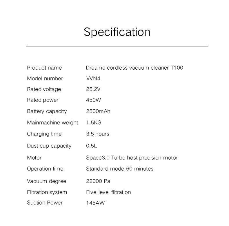 Dreaming V10 Plus (drømme XR) Vorwärtsschnurloser Staubsauger