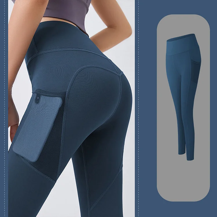 PASUXI Yoga Pants Women Fitness Pink Black Scrunch Butt High Waisted Sports Seamless Leggings With Reticulated Mesh Pockets huanwei