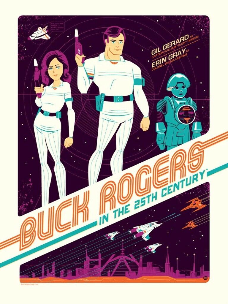 DAVE PERILLO - BUCK ROGERS IN THE 25TH CENTURY Screen Print 18x24 Poster /130