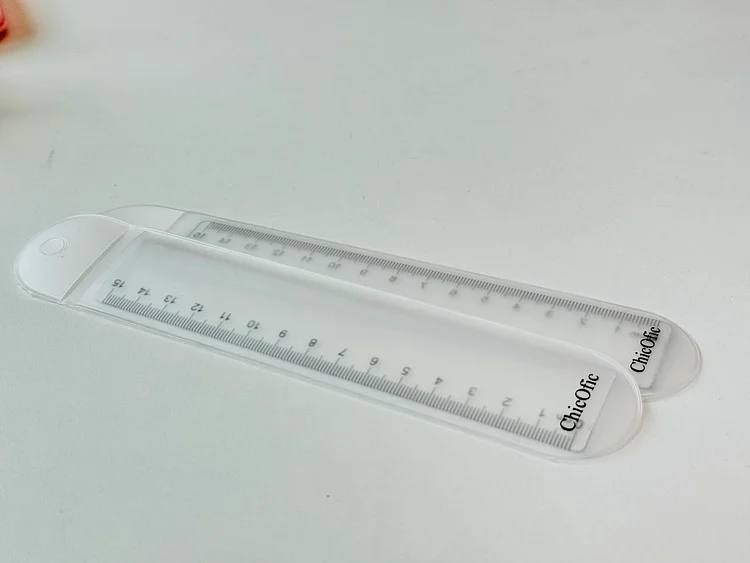 ChicOfic Transparent Plastic Ruler - Precise Measuring Tool for Office & School