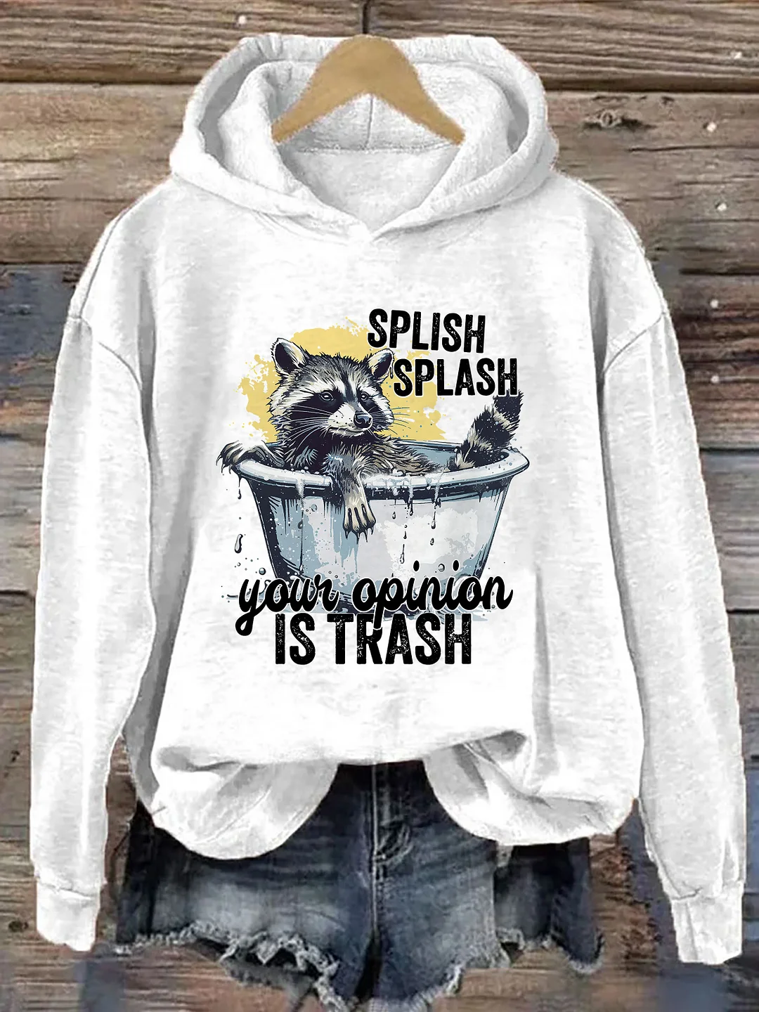 Splash Splash Your Opinion Is Trash Hoodie
