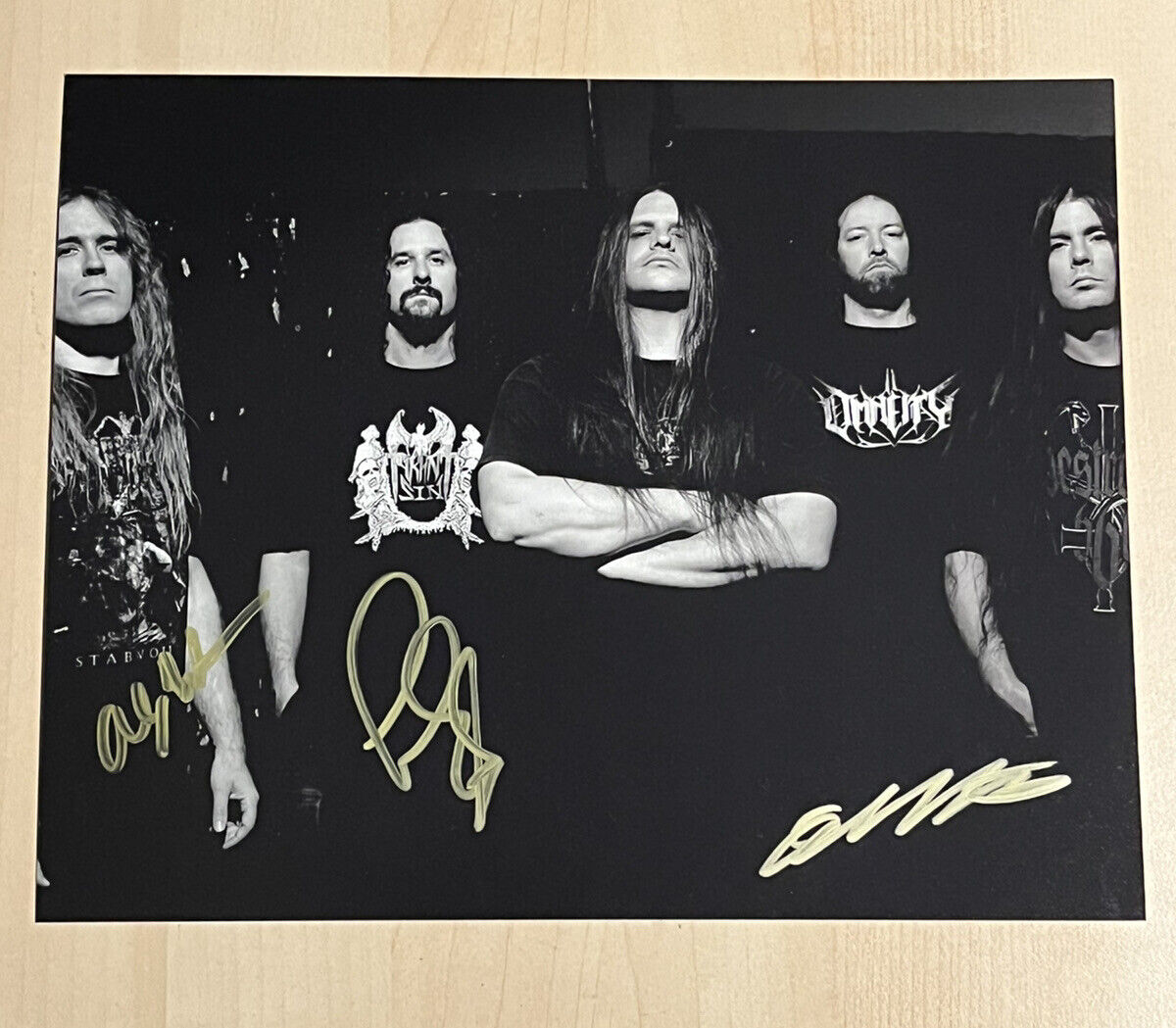 CANNIBAL CORPSE BAND SIGNED 8X10 Photo Poster painting AUTOGRAPHED HEAVY METAL VERY RARE COA