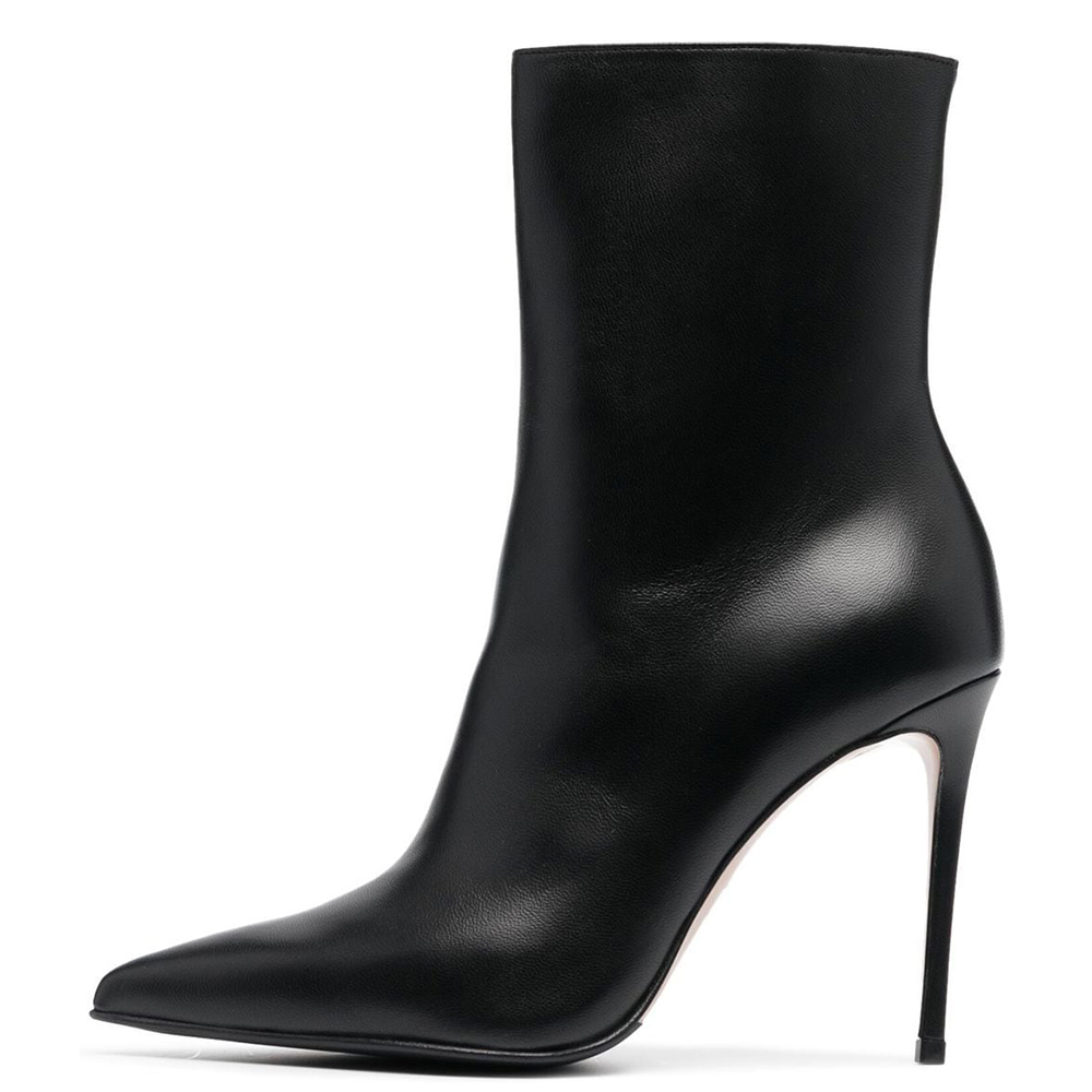 GOOSHOE Stiletto High Heels With Pointed Toe Daily Black Nude Liht Blue Ankle Boots