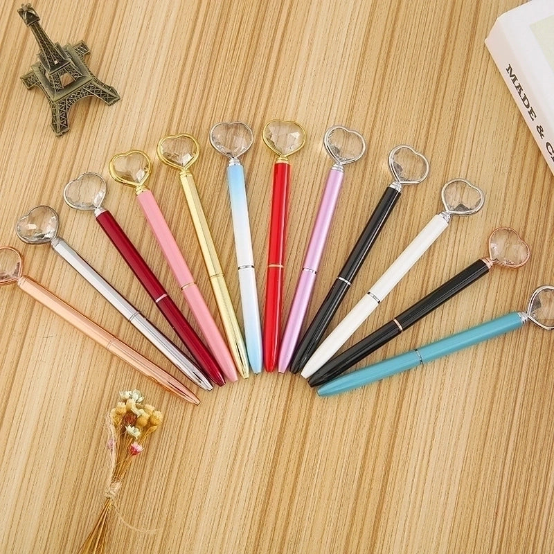 Sweet Heart Diamond Metal Ballpoint Pen