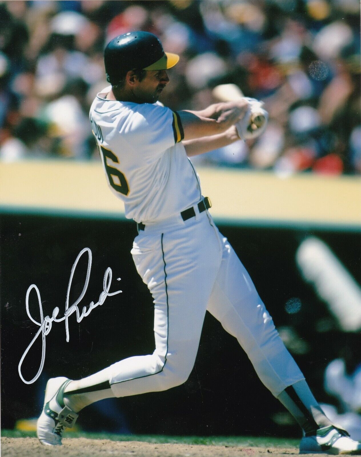 JOE RUDI OAKLAND A'S ACTION SIGNED 8x10