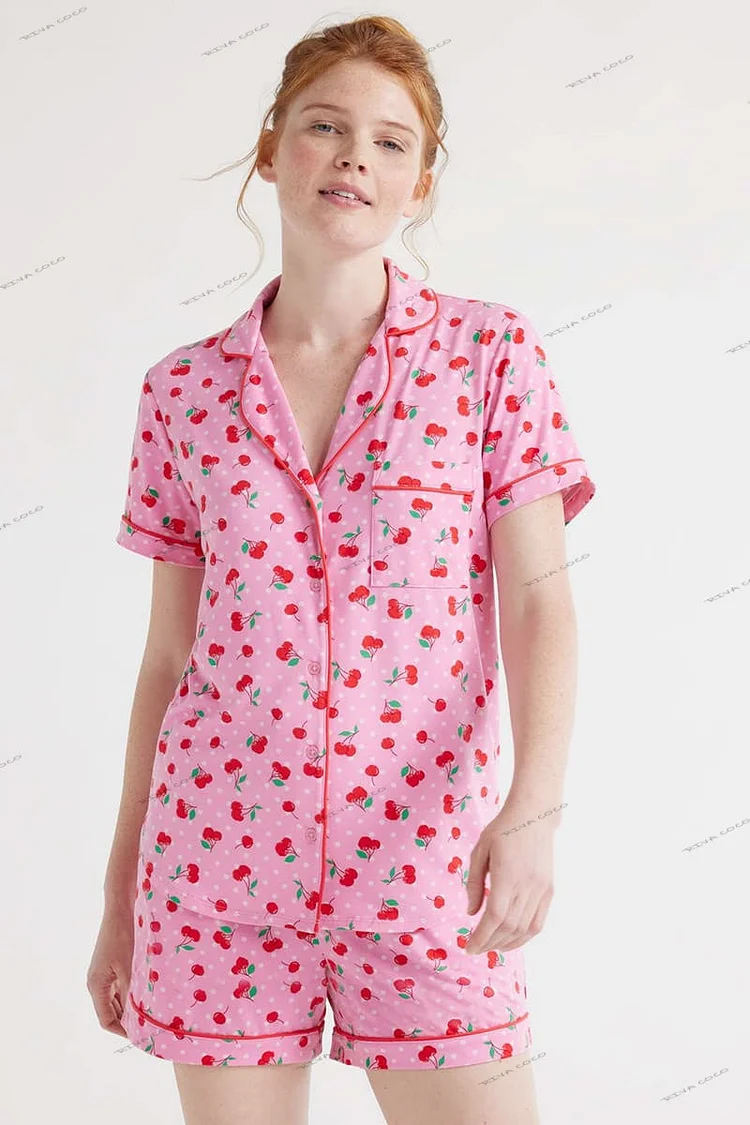 Casual Floral Print Loungewear Shirt & Shorts Cardigan Set