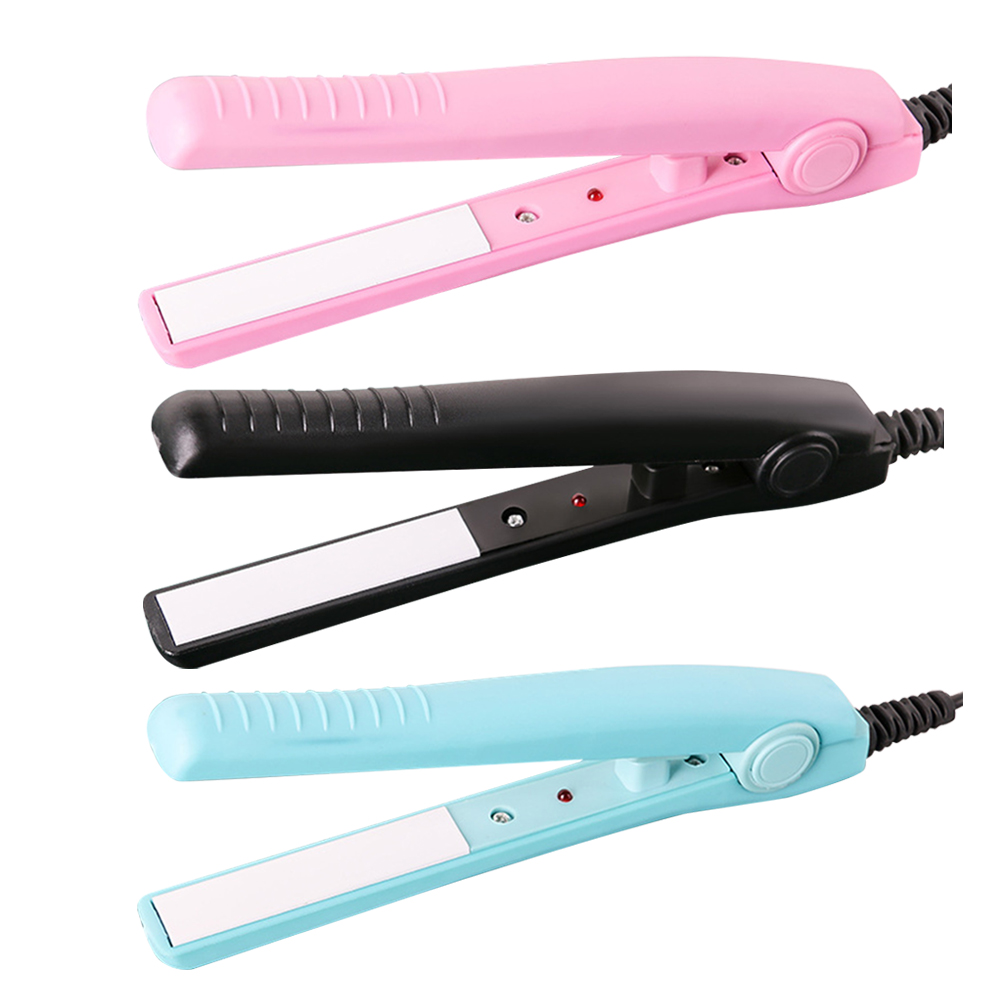

2 in 1 Hair Crimper Mini Hair Straightener Curler Flat Iron Styling Tools, Black, 501 Original