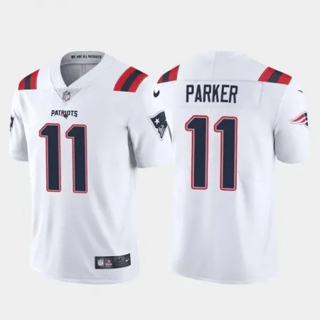 Men's New England Patriots #11 DeVante Parker White Vapor Untouchable Limited Stitched Jersey