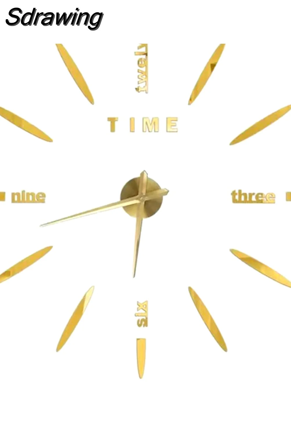 Sdrawing Wall Clock Luminous Frameless Wall Clocks DIY Digital Clock Wall Stickers Silent Clock for Home Living Room Office Wall Decor