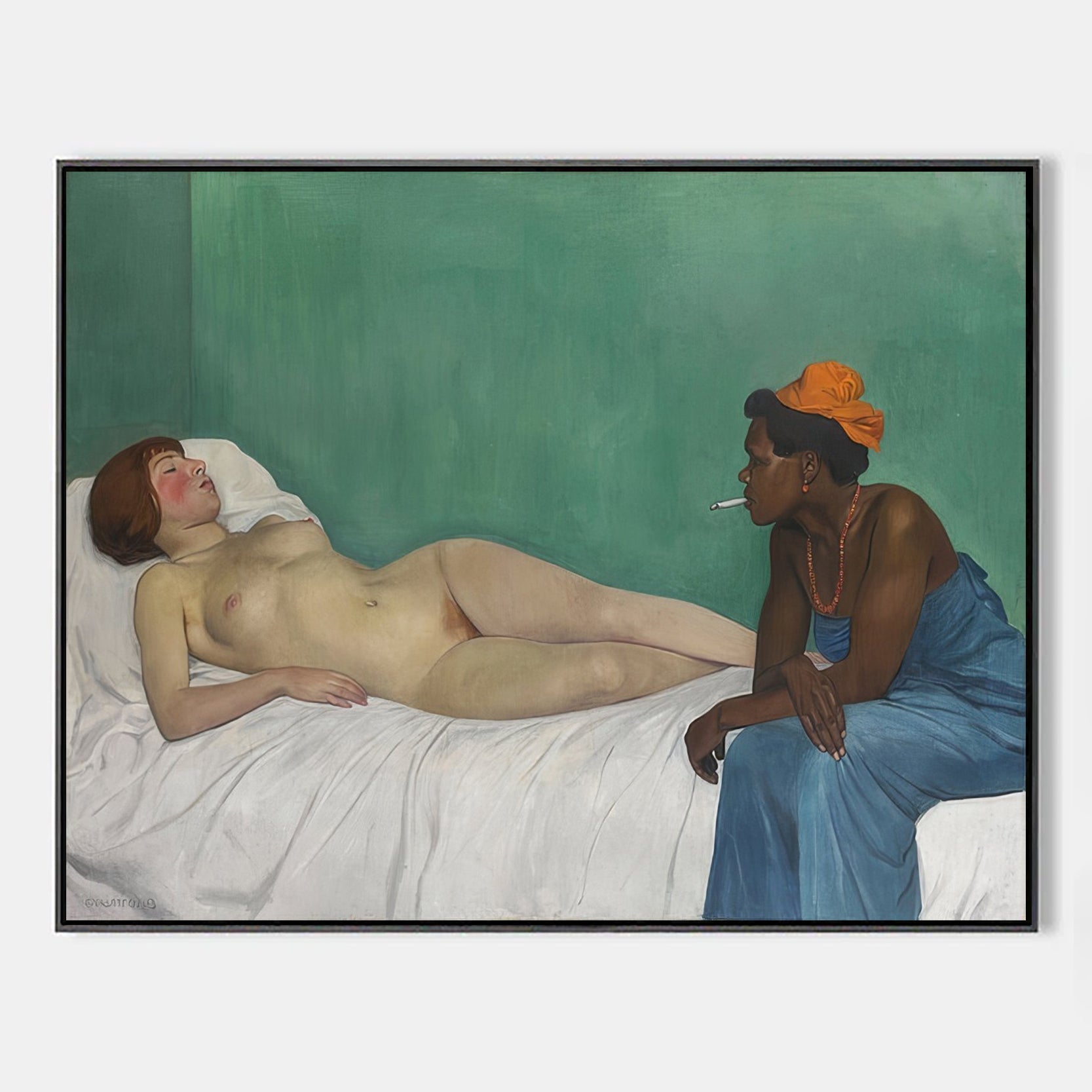 Arabelart The White and the Black by Felix Edouard Vallotton - Famous Art Reproduction