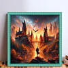 Castle At Sunset-11CT Stamped/Counted Cross Stitch 45*45cm/17.72*17.72in
