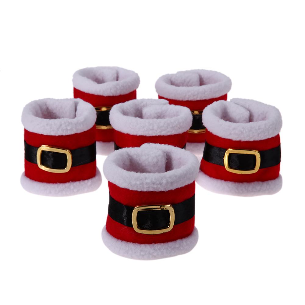 

6pcs/lot Table Napkin Ring Tableware Dinner Santa Claus Cover Decor, 501 Original