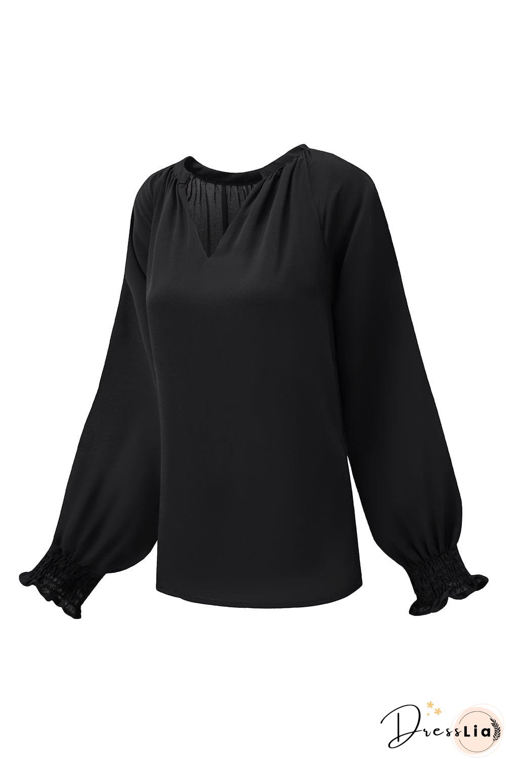 Casual V Neck Long Sleeve Shirt