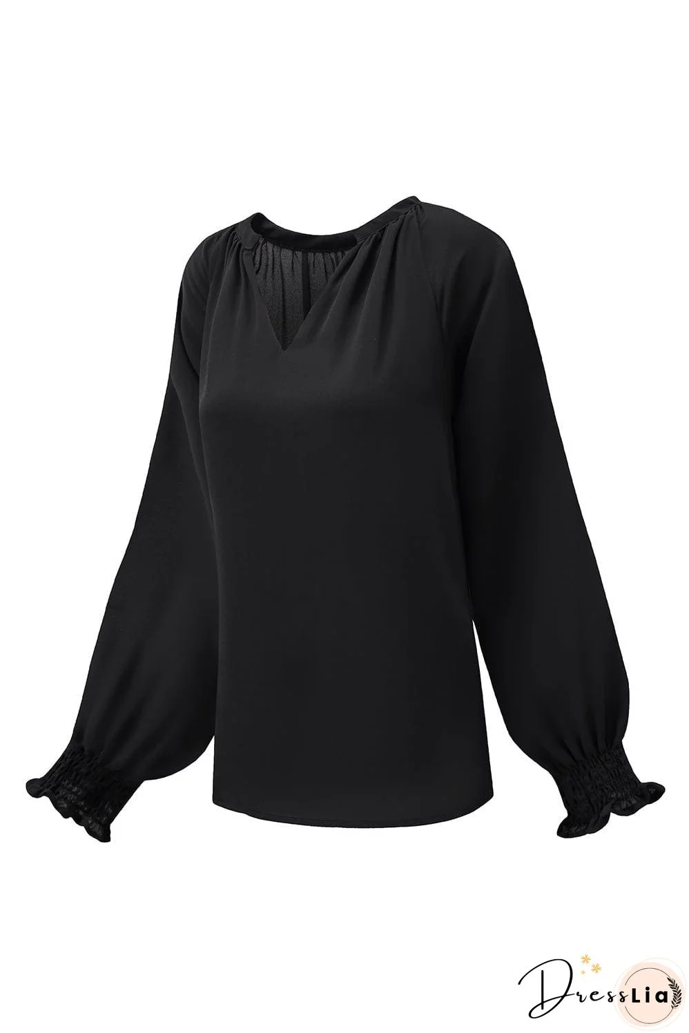 Casual V Neck Long Sleeve Shirt