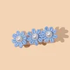 6PCS Lovely Pearls Handmade Knitting Flowers Hair Pins