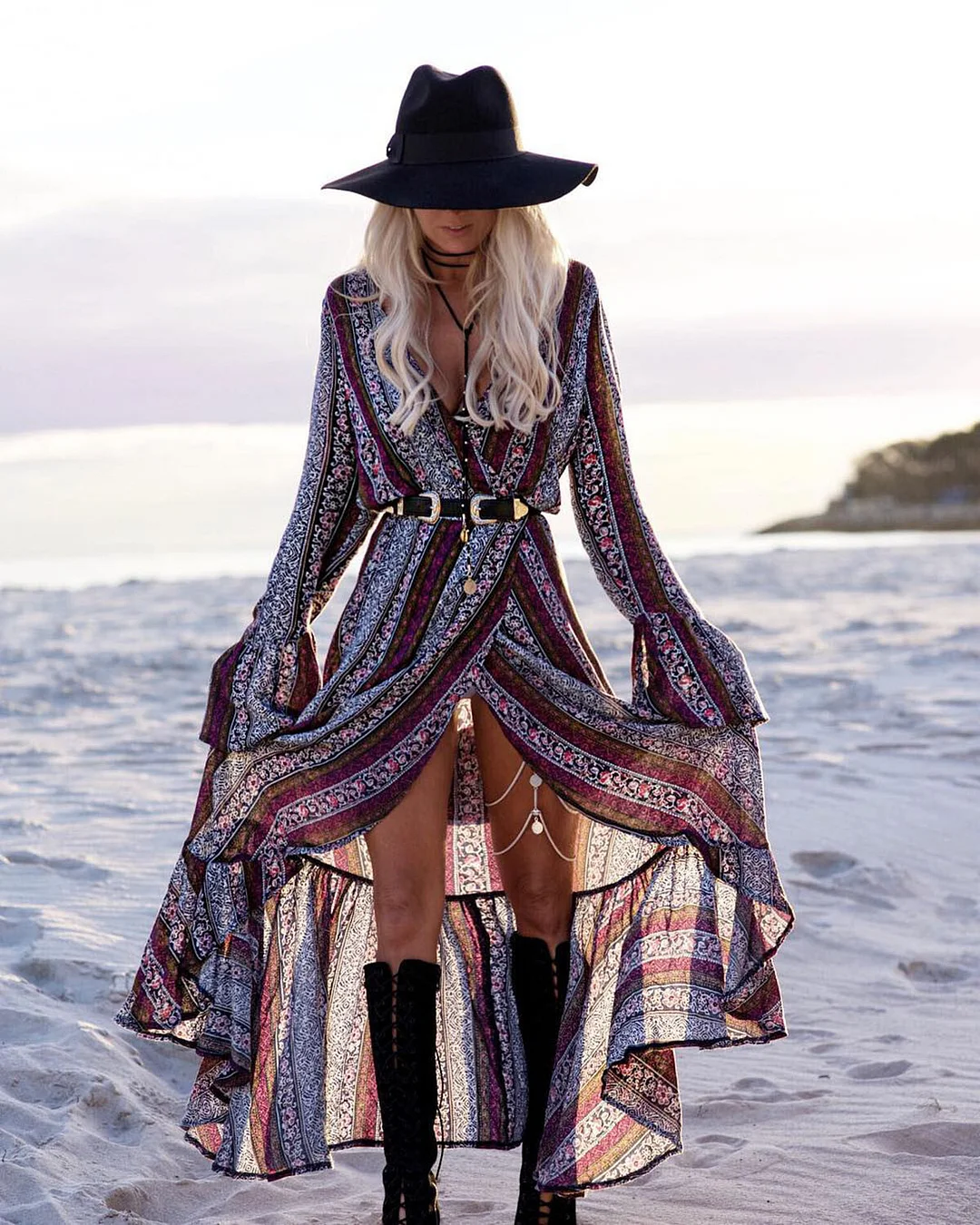 Bohemian Vacation Printed Dress 
