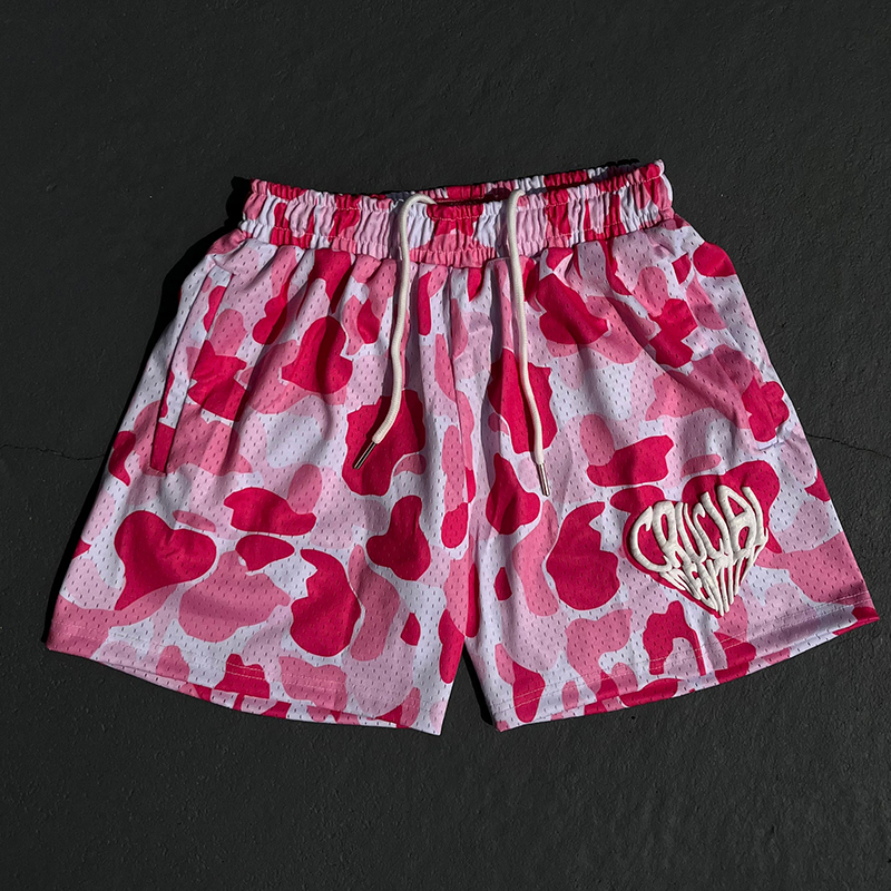 Camo Puff Printed Mesh Shorts - Sopula ｜Premium Graphic Tees & Graphic Streetwear