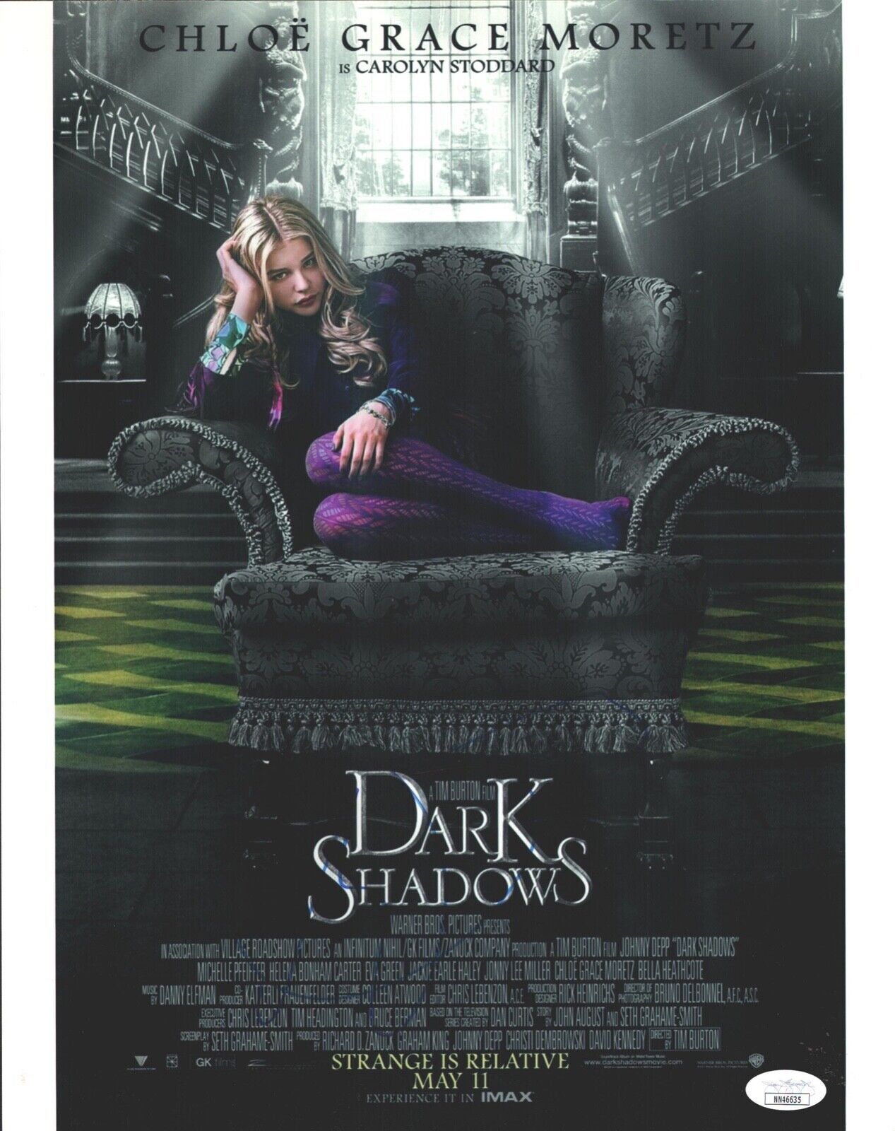 CHLOE GRACE MORETZ Signed 11x14 DARK SHADOWS Photo Poster painting Autograph JSA COA CERT