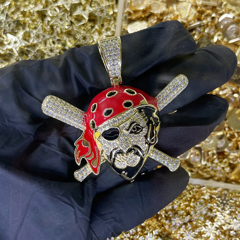 Pirates Pendant Zircon Skull Necklaces-VESSFUL