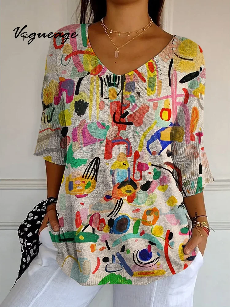 Fashionable Creative Patterns Knitted Sweater
