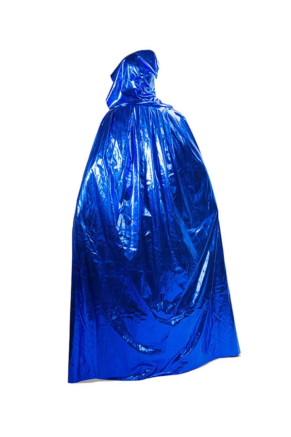 Halloween Cosplay Hooded Witch Death Cloak Unisex Adult's Costume Blue-elleschic