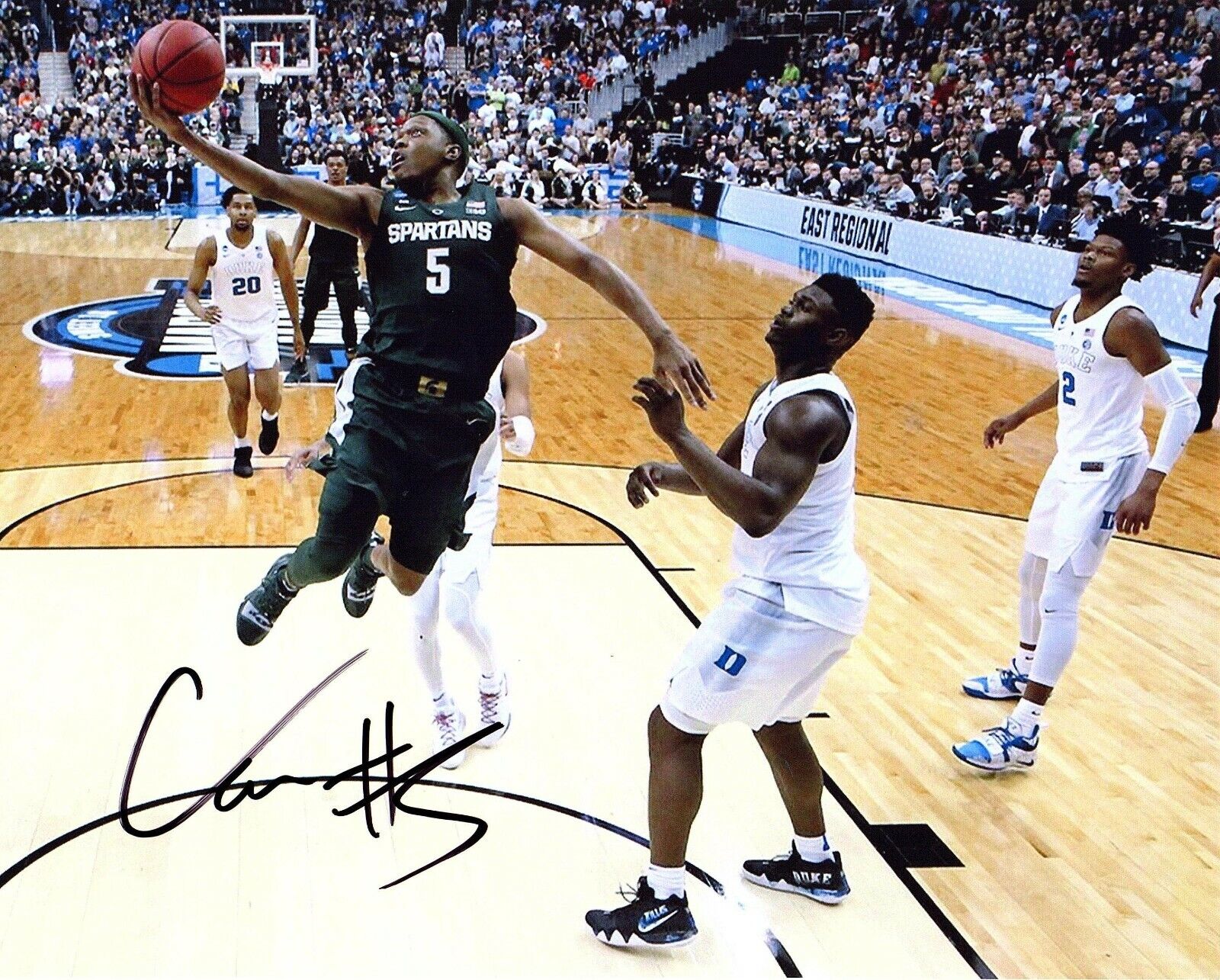 Cassius Winston REPRINT signed auto Photo Poster painting Michigan State Spartans MSU DUKE WIN!