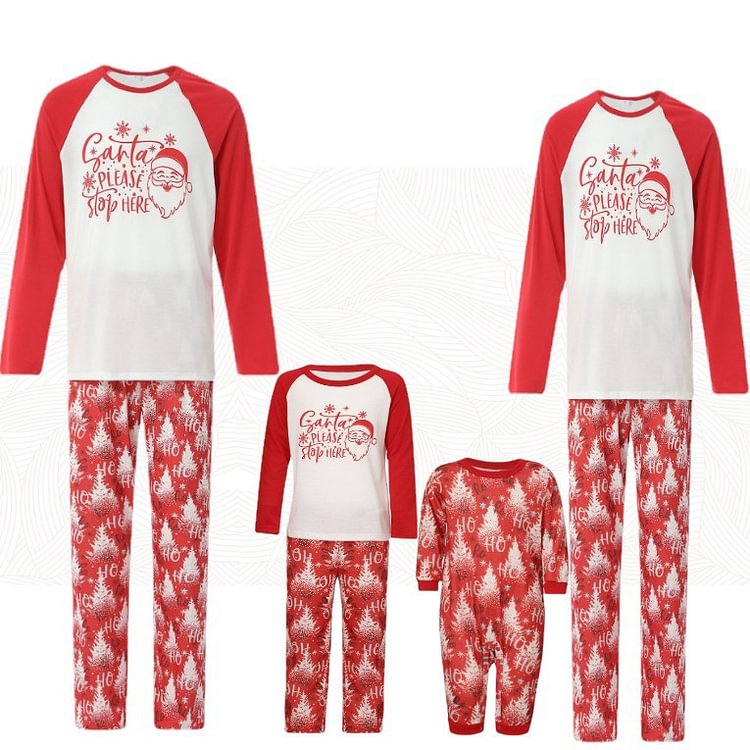 Merry Christmas Santa Print Family Matching Pajamas Sets