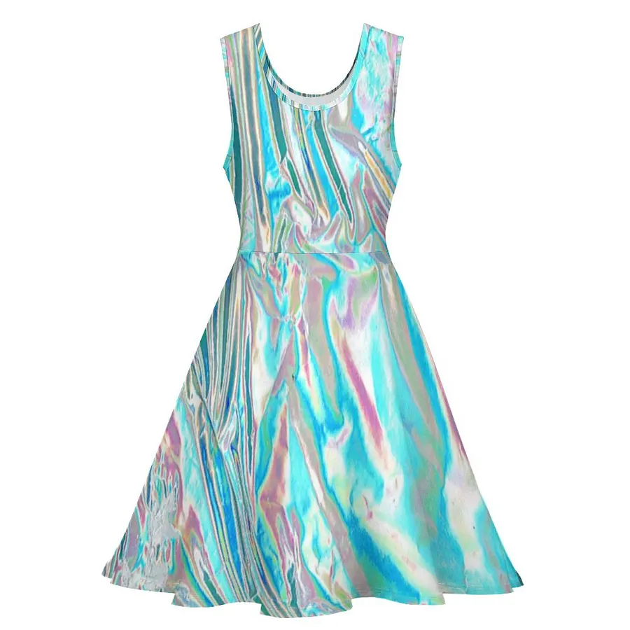iridescent skater dress Katie Iridescent Sequin Skater Dress