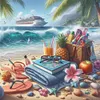 Beach Scenery-11CT Stamped Cross Stitch 50*50cm/19.69*19.69in tapestrymarket
