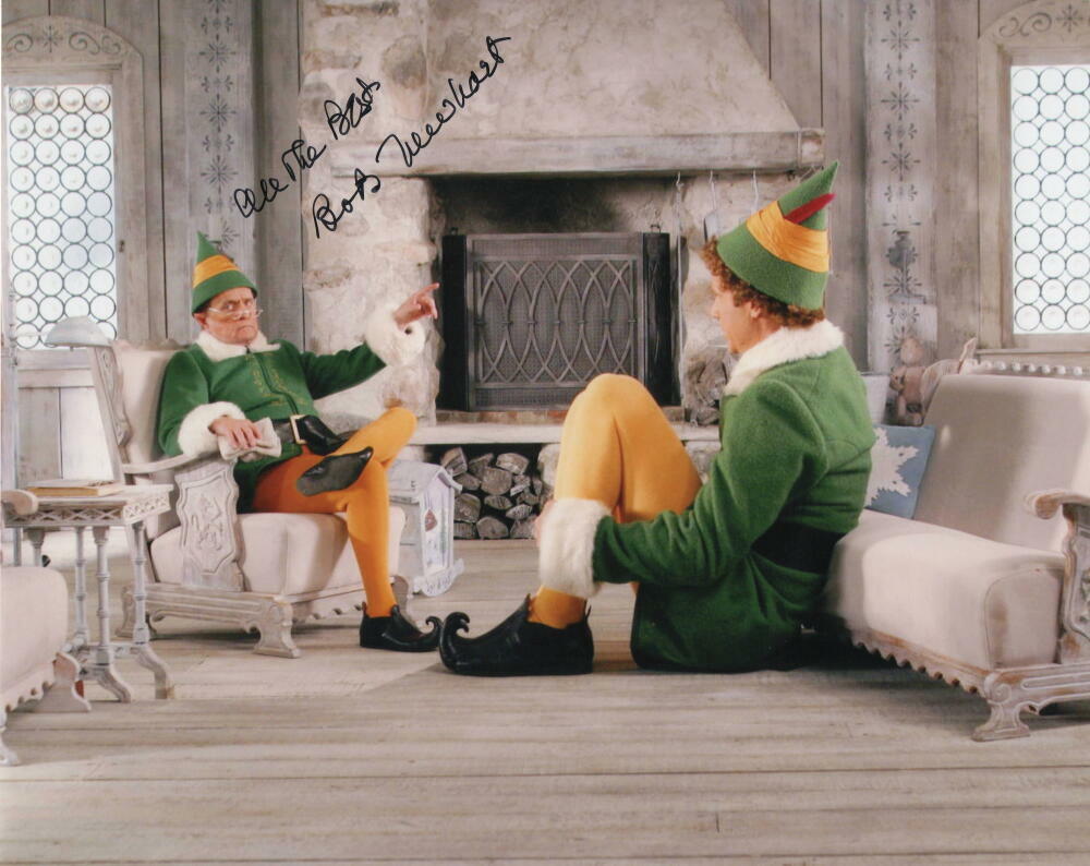 BOB NEWHART SIGNED AUTOGRAPH 8X10 Photo Poster painting - TELEVISION ICON, ELF W/ WILL FERRELL B