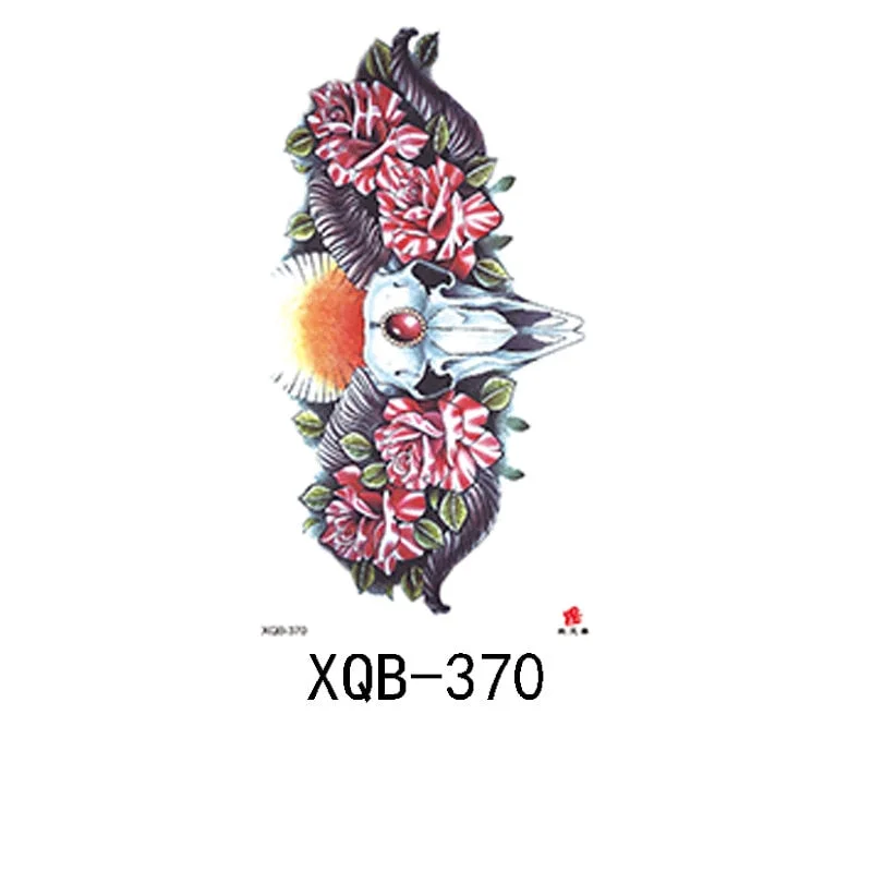 Small Full Arm Waterproof Tattoo Sticker Half Arm Arm Fierce Animal Arm Lasting European and American Tattoo Sticker