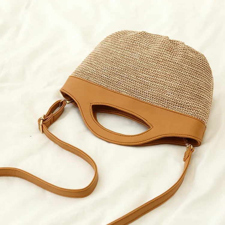 Ladies shell-shaped straw woven bag beach vacation handbag