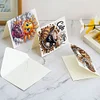 (US Local)6Pcs Coffee Afternoon Tea DIY Diamond Painting Card Diamond Drawing Card