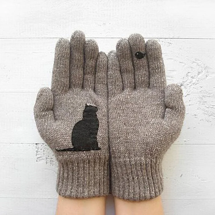 😸 Cat Fan Cute Gloves🧤 - tree - Codlins