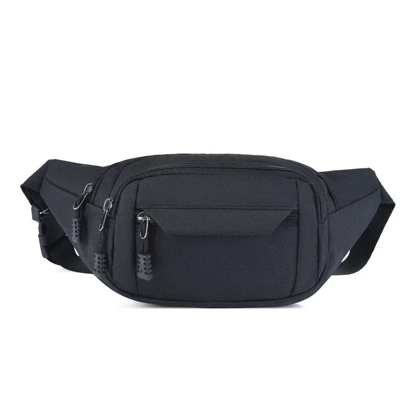 2022 Men Waist Bag Pack Men's Wallet Purse Casual Large Phone Belt Bag Pouch Women Canvas Travel Motorcycle Bag Fanny Banana Bag