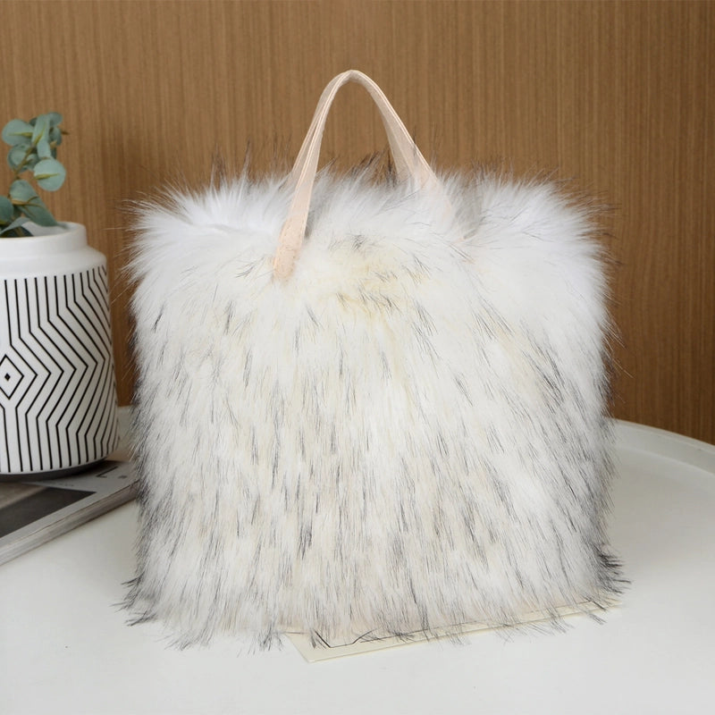 New Imitation Raccoon Fur Fur Plush Bag Women’s Bag Furry Personalized Design Handbag