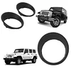 1 Pair Front Light Headlight Trim Cover Bezels for JK 07-17