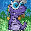 Diamond Painting -DIY Round Drill Dinosaur