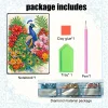  Flower Peacock 5D DIY Diamond Art Painting Notebook Kit 50 Pages A5 Rhinestone Art Painting Notebook Kit for Adults Beginners Holiday Birthday Gift