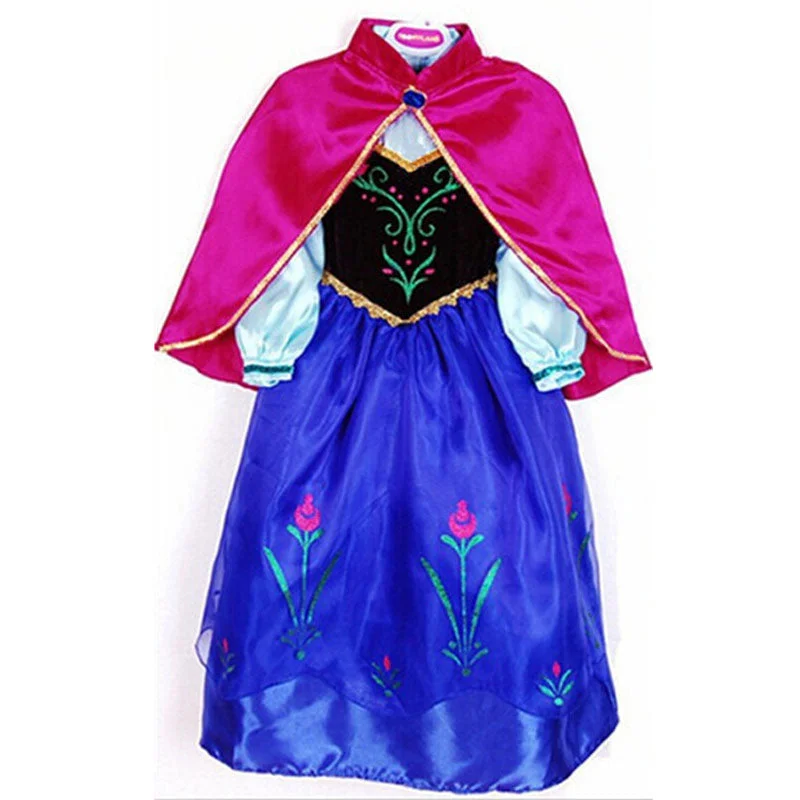 Girls Dress Summer COS costume princess Dress for Kids dress for girls Party  dress with cape Dress Costumes Cosplay