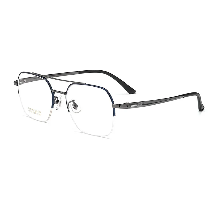 Glasses Frame Optical Half Rimless Pure Titanium Eyeglasses Prescription Eyewear Women and Men Eyewear Spectacles