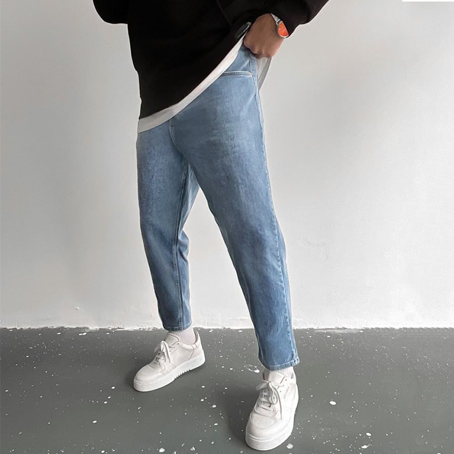 Men's Basic Stretch Jeans、、URBENIE