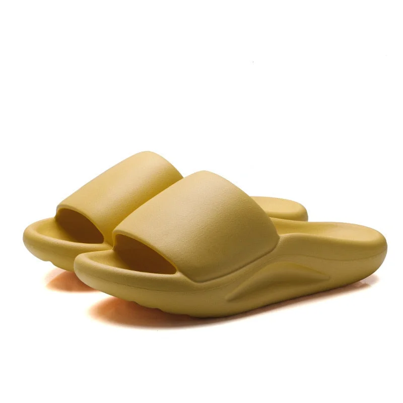 Minimalist Household Fashion Slippers Men Women Summer Indoor Slides Bathing Non-Slip Bathroom Thick-Soled Slippers