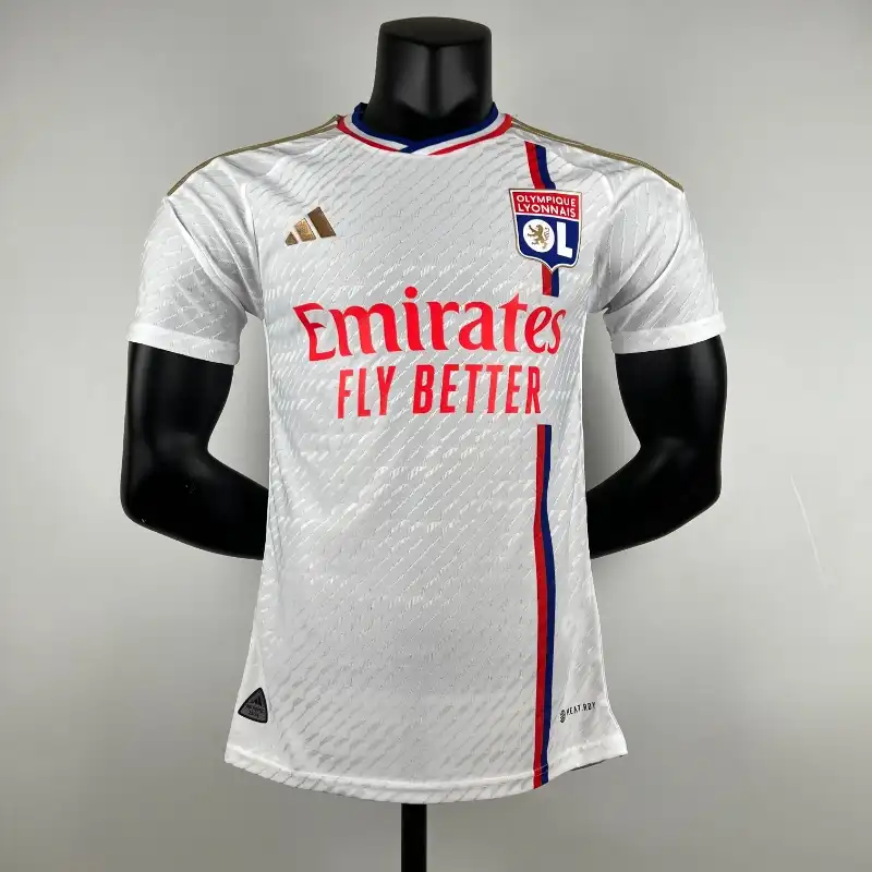23-24 Player Version Lyon Soccer Jersey Home