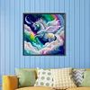 (40*40cm)Rainbow Unicorn - Round Partial AB Drill Diamond Painting