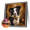 Diamond Painting-DIY Full Round Drill Cowboy Dog
