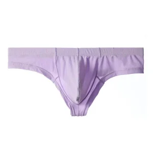 Men's Solid Color Ice Silk String Bikini Thong