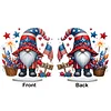 Diamond Painting Acrylic Single Sided July Independence Day Gnome Ornaments Tabletop Home Office Decor
