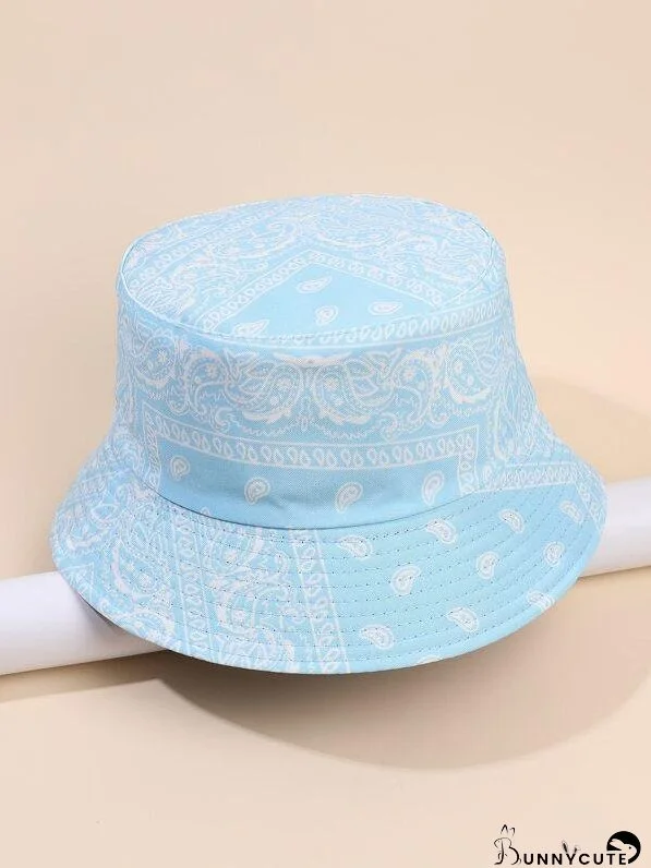 Paisley Print Bucket Hat for Women