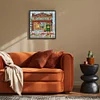 Christmas Cabin - 14CT Stamped Cross Stitch 15*17cm/5.91*6.69in